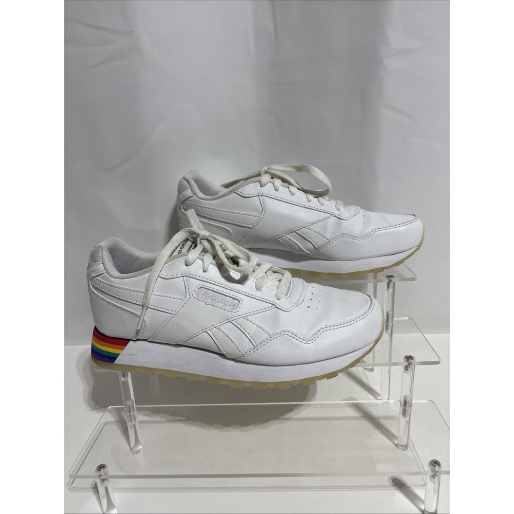 Reebok Harman Run Pride Shoes White/Rainbow Men's Size 5.5 FY5311 Pride Month‎